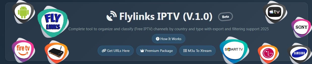 Flylinks IPTV - Complete IPTV Channels Organizer