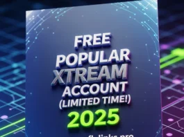 Screenshot showing a popular Xtream account interface, featuring a list of available TV channels, categories, and streaming options on a digital media player.