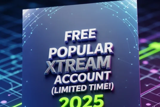 Free Popular Xtream Account (Limited Time!) 28-11-2025 Screenshot showing a popular Xtream account interface, featuring a list of available TV channels, categories, and streaming options on a digital media player.